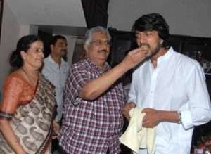 Kannada actor Sudeep parents | Celebrity family wiki Kannada actor Sudeep parents